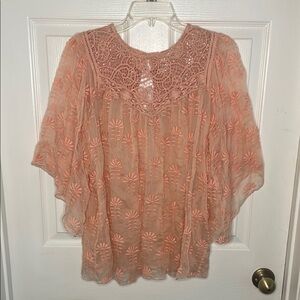 Johnny Was 4 Love And Liberty 100% silk blouse sz S